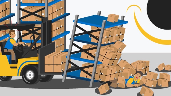 Reclamación por accidente laboral de un trabajador de Amazon en Texas tras sufrir una lesión con una carretilla elevadora