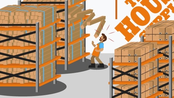 Texas Home Depot work injury from falling lumber due to negligence
