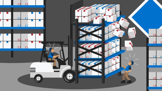 Forklift work injury at Texas Sam's Club