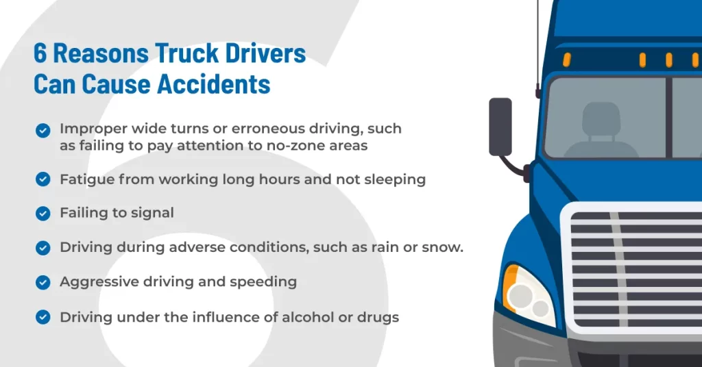6 reasons truck driver cause accidents
